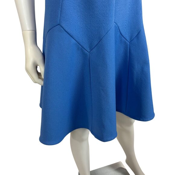 Vintage 70s Mod Dress Womens Medium Periwinkle Blue Polyester Dropwaist Shift - Picture 6 of 10